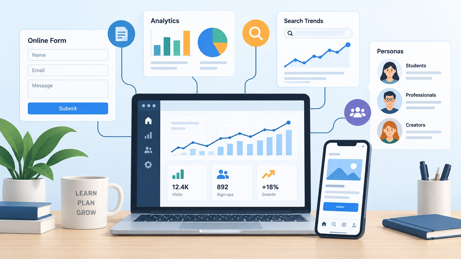 ابزارهای تحقیقات بازار آنلاین شامل پرسشنامه آنلاین و داشبورد تحلیل داده