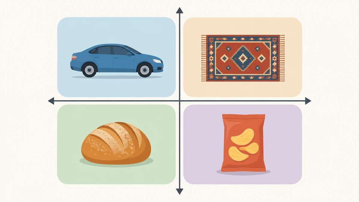 ماتریس انواع رفتار مشتری بر اساس درگیری ذهنی و تفاوت برندها